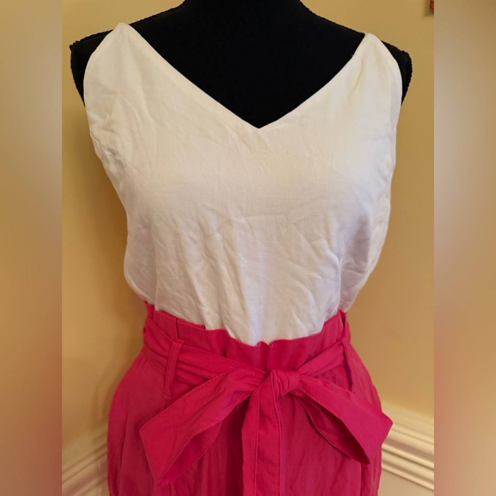 NWT Altar’d State Tori Jumpsuit in pink & white Sz large - Picture 5 of 12